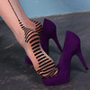 Sultry Striped Heeled Stockings
