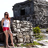 Barefoot at Tulum Ruins